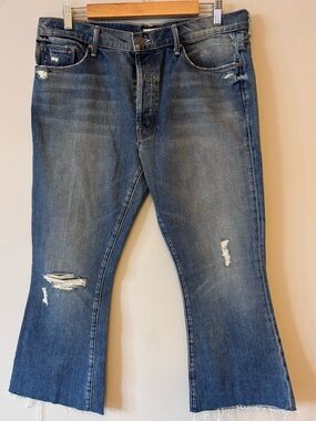 MOTHER | The Nomad Crop Fray Twice as Nice Blue Denim | Size: 30